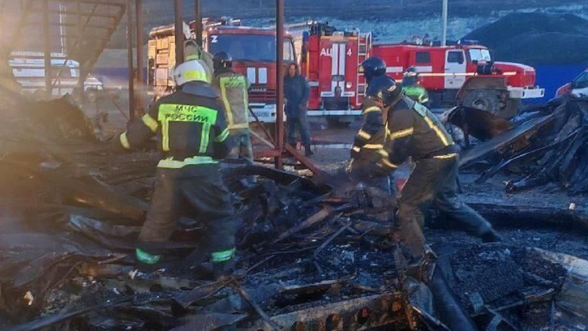 Duży pożar w Sewastopolu