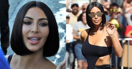Kim Kardashian w nowej fryzurze eksponuje swoje wdzięki w drodze na nagranie (FOTO)