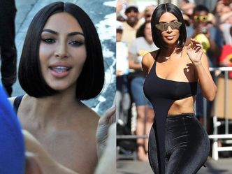 Kim Kardashian w nowej fryzurze eksponuje swoje wdzięki w drodze na nagranie (FOTO)