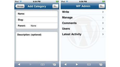 WordPress współpracuje z iPhonem 1