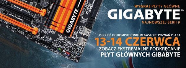 Pokaz ekstremalnego podkręcania na płytach głównych Gigabyte