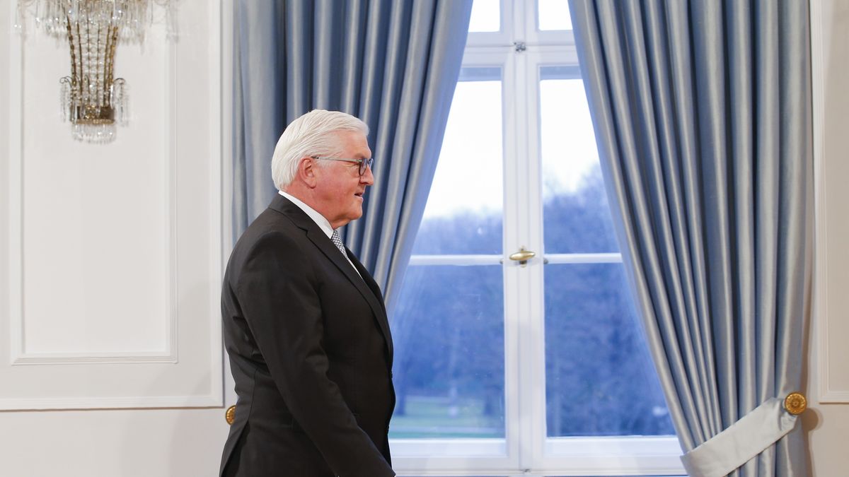 BERLIN, GERMANY - JANUARY 09: German President Frank Walter Steinmeier  hosts a new year reception at Bellevue Palace in Berlin, Germany on January 09, 2020. (Photo by Abdulhamid Hosbas/Anadolu Agency via Getty Images)