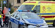 Warszawa: Zderzenie policyjnego radiowozu z oplem na Białołęce