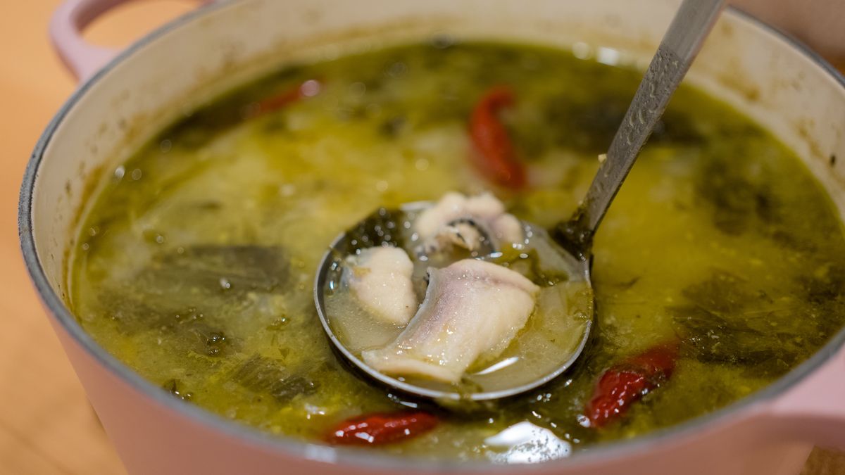 Zupa szczawiowa z wkładką z ryby
