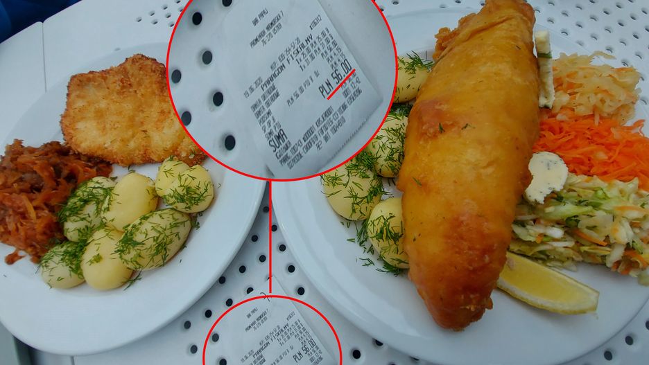 Ten obiad kosztował panią Małgosię 56 złotych.
