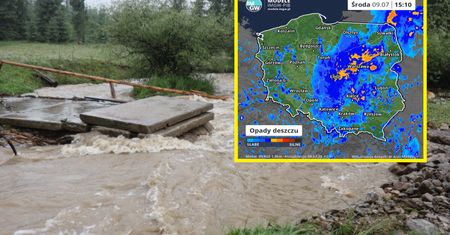 W tych regionach odnotowano rekordowe opady deszczu. IMGW ostrzega
