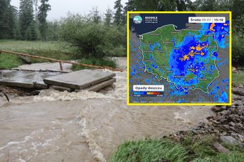 W tych regionach odnotowano rekordowe opady deszczu. IMGW ostrzega