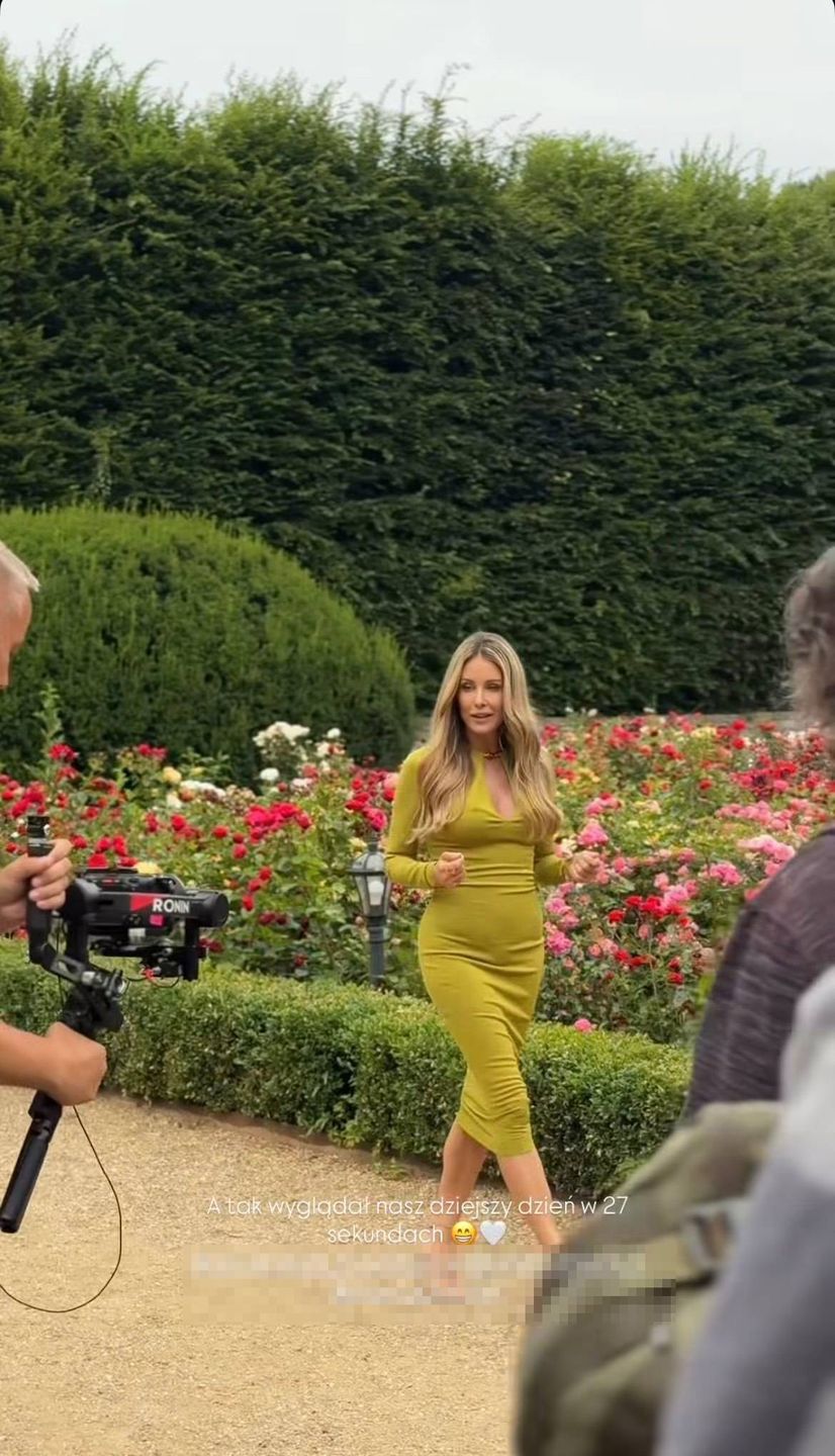 Małgorzata Rozenek pozdrawia z planu