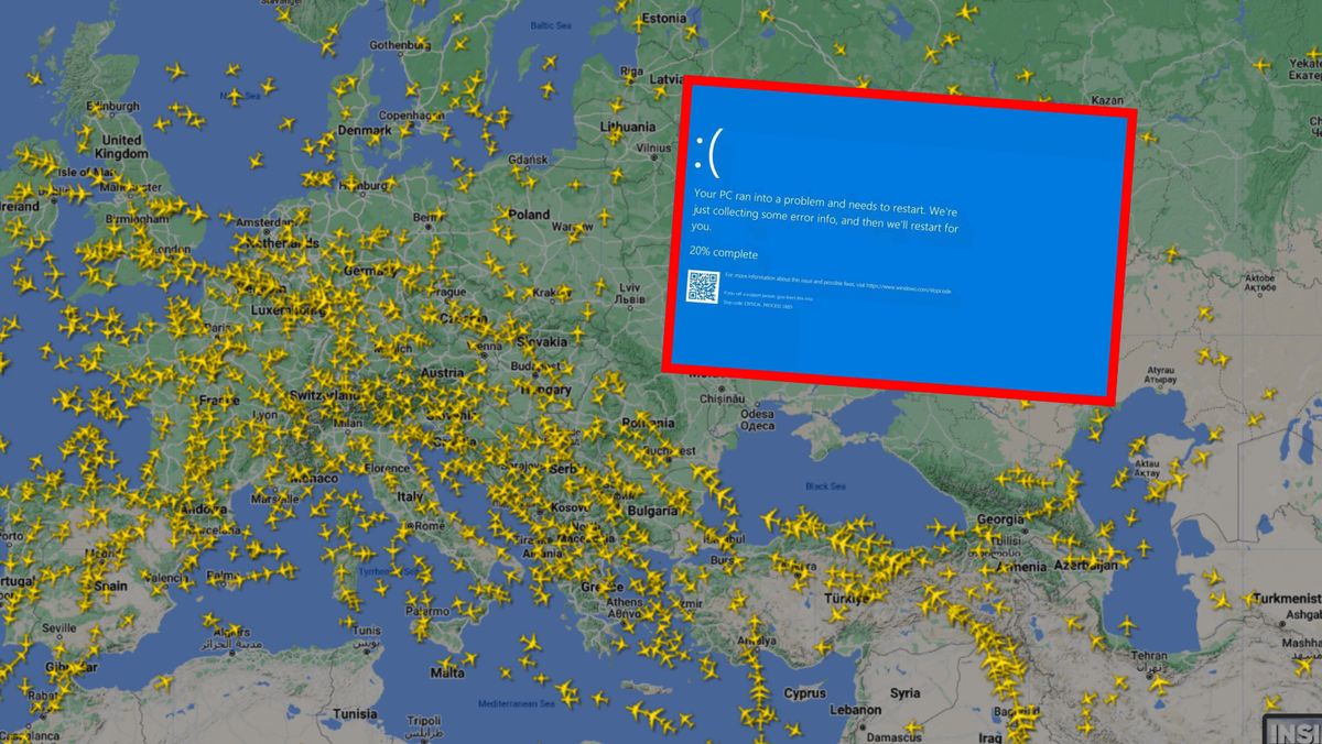 microsoft, awaria, usterka, lotniska, kryzys Uziemione samoloty. Paraliż na lotniskach. Globalna awaria Microsoft