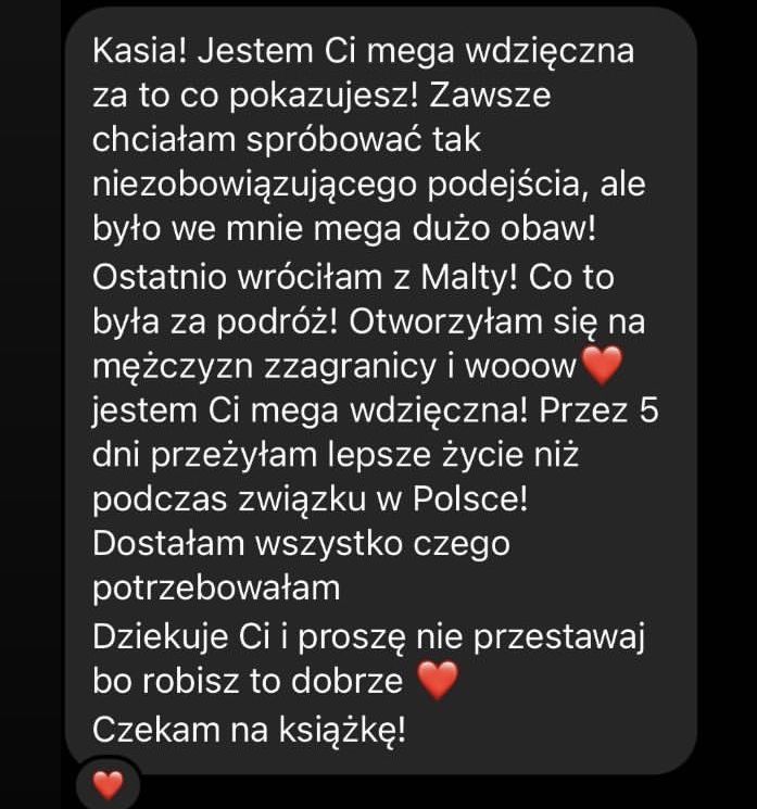 Wiadomość, jaką Kasia dostała ostatnio od obserwatorki