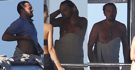 Leonardo DiCaprio i jego PIWNY BRZUCH na jachcie (ZDJĘCIA)