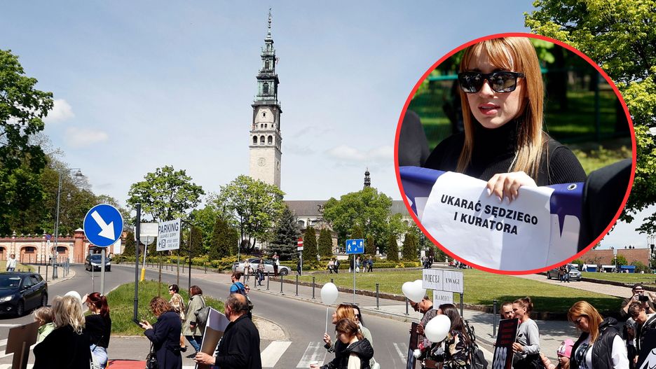 Marianna Schreiber na "marszu sprawiedliwości" w Częstochowie