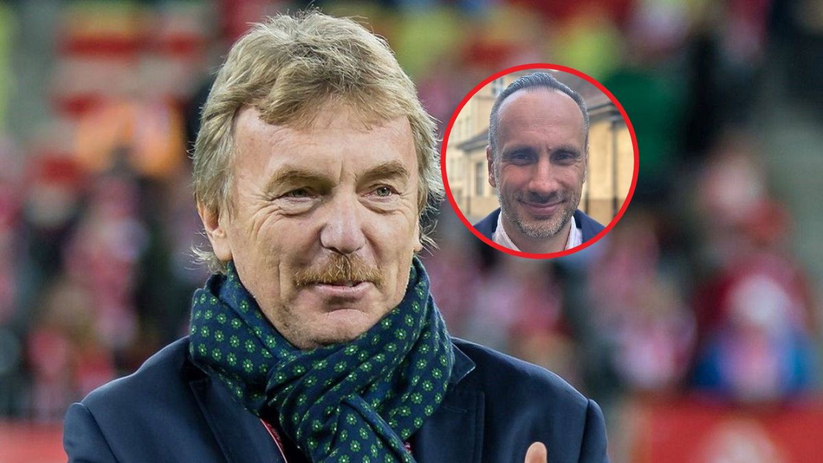Na zdjęciu Zbigniew Boniek. W "ramce" Janusz Kowalski. 
