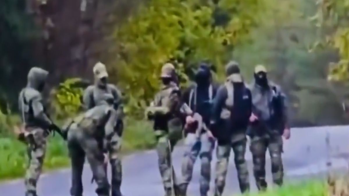 "Zielone ludziki" przy granicy z Estonią.