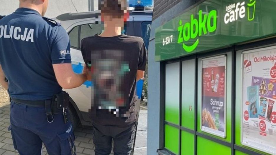 Mężczyzna został zatrzymany pod budynkiem policji