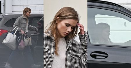 Obładowana torbami Agnieszka Kaczorowska wraca z treningu tanecznego