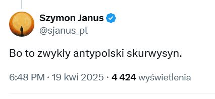 Screeny wpisów Szymona Janusa. 
