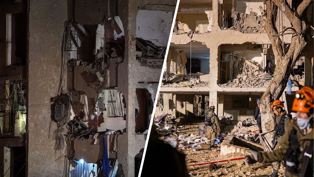 Irański pocisk uderzył w miasto Arad; co najmniej 65 rannych.