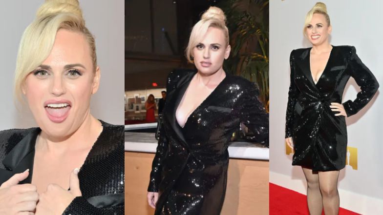 Rebel Wilson gra dekoltem na muzealnej ściance. Metamorfoza roku? (ZDJĘCIA)