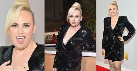Rebel Wilson gra dekoltem na muzealnej ściance. Metamorfoza roku? (ZDJĘCIA)