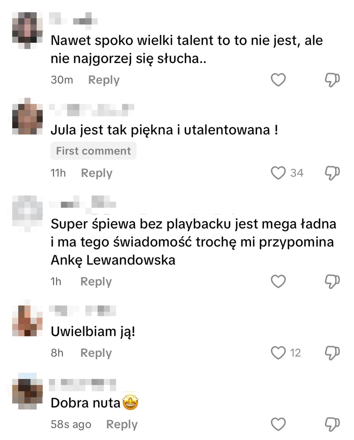 Komentarze pod występem Julii Wieniawy