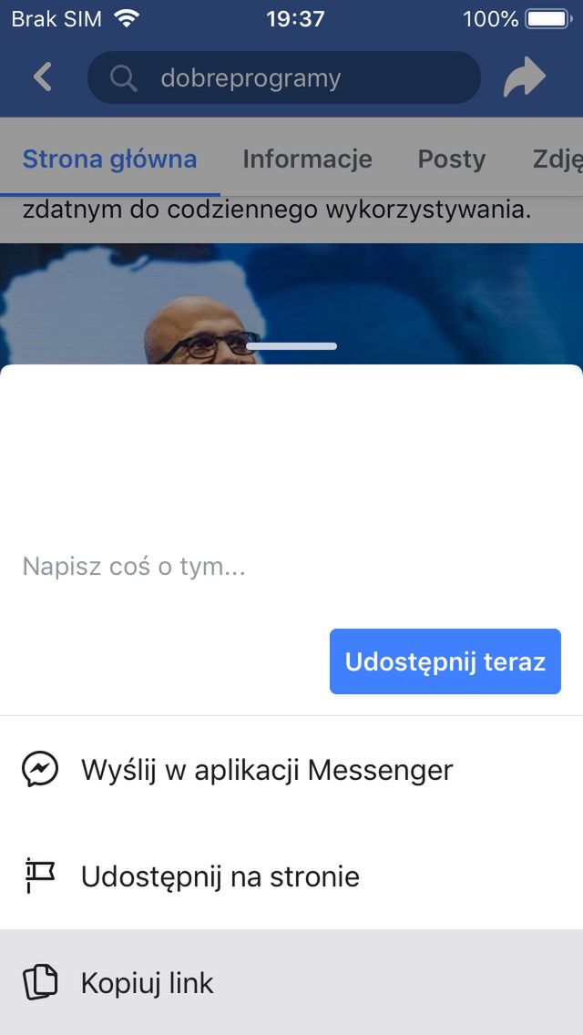 Użytkownikom iOS-a pozostaje ręczne kopiowanie linków do ulubionej przeglądarki.