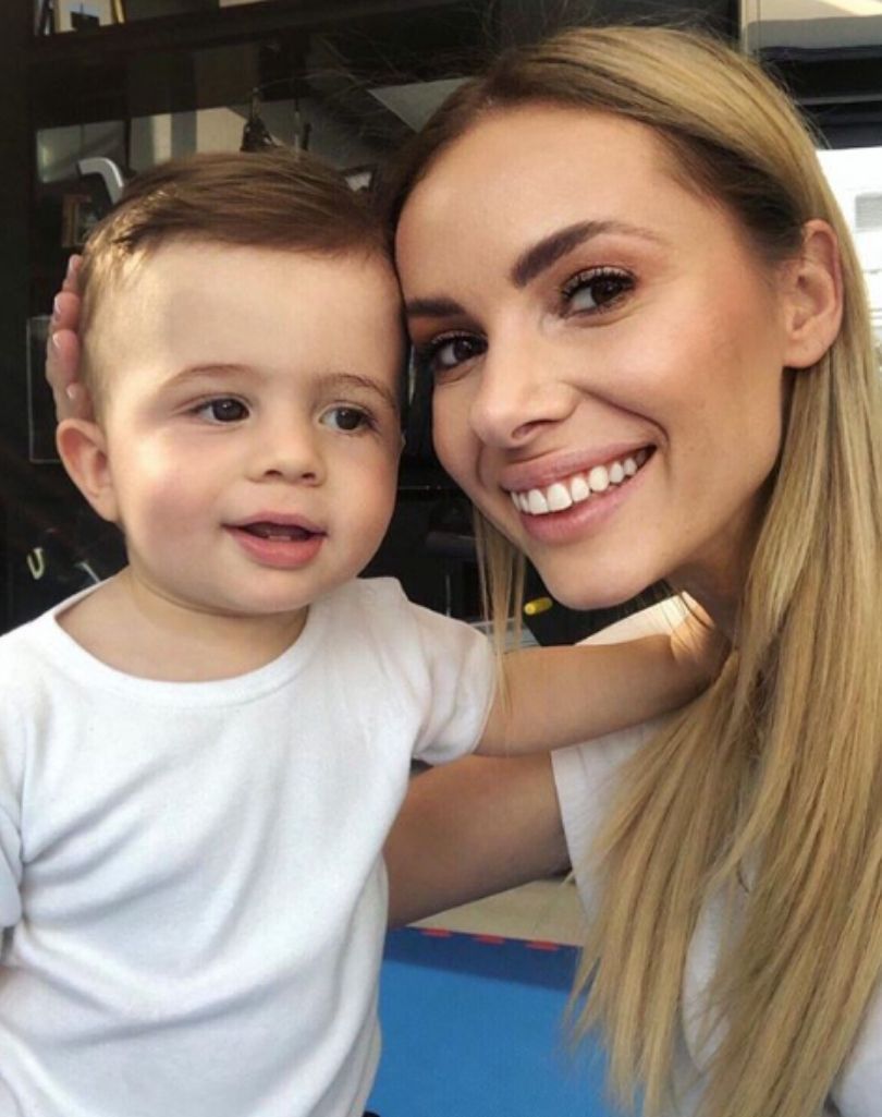 Izabela Janachowska z synkiem