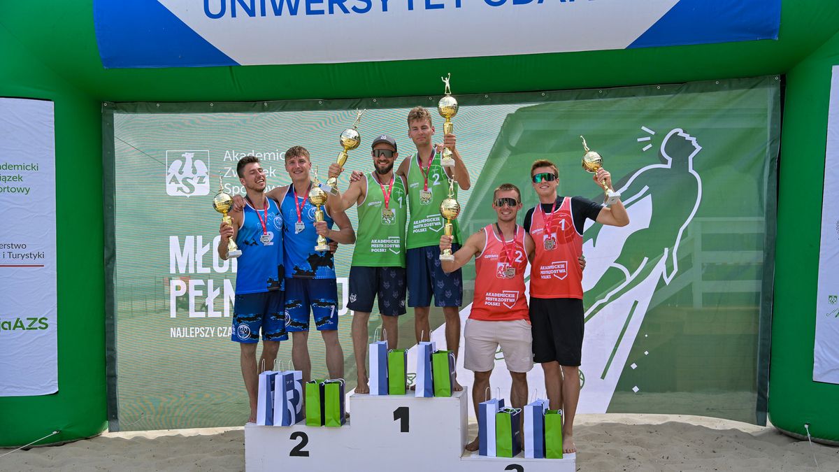Materiały prasowe / Grzegorz Michałowski / Uniwersytet Warszawski najlepszy w AMP w siatkówce plażowej. Gdynia zdobyta przez stolicę!