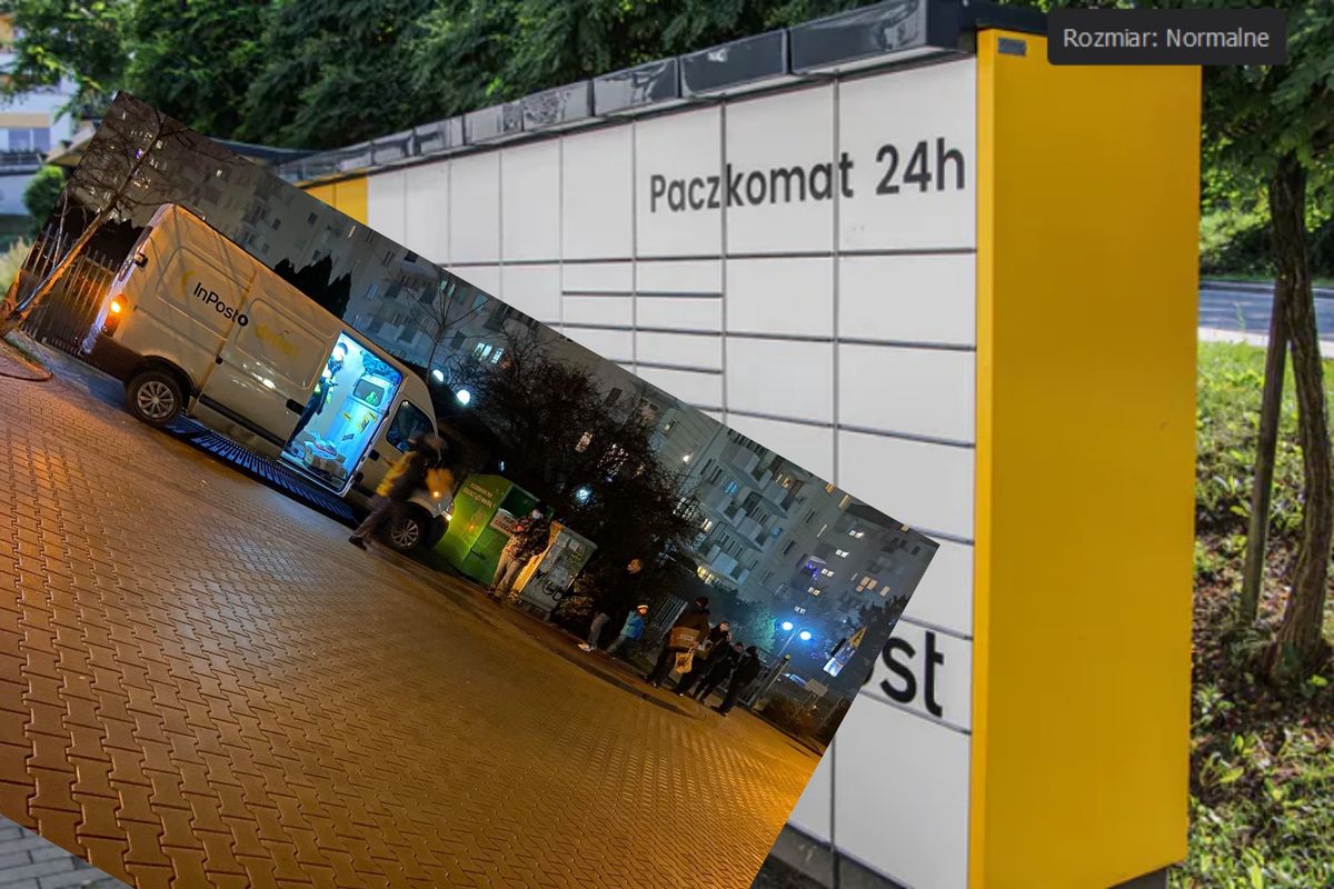 Pod warszawskim paczkomatem ustawiła się długa kolejka
