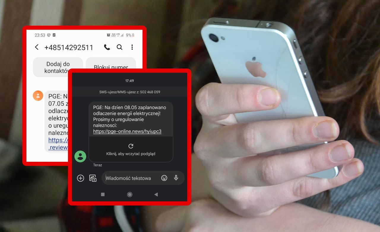 SMS z fałszywym linkiem. Takie zgłoszenia dostajemy codziennie