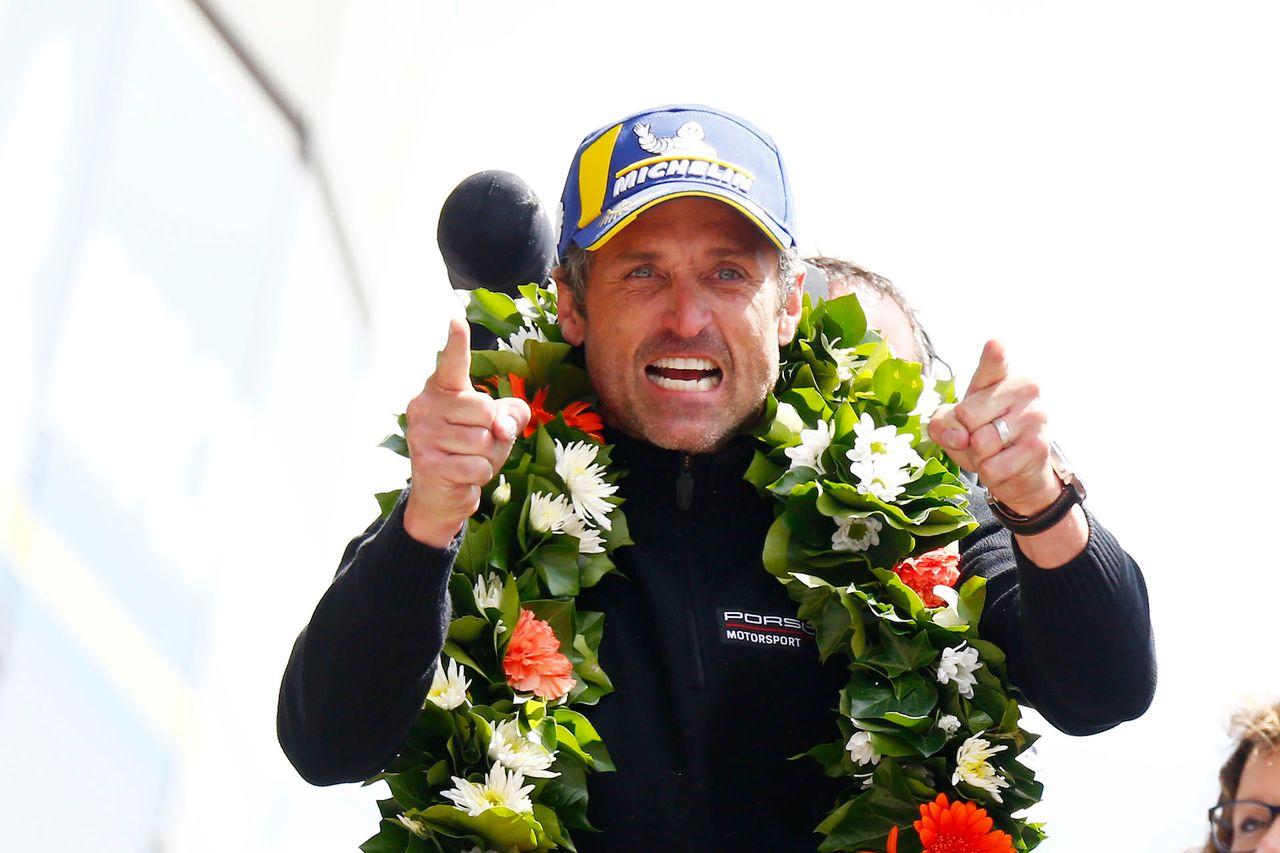 Patrick Dempsey spełnił swoje marzenie - w tę niedzielę stanął na najwyższym stopniu podium Le Mans (fot. Porsche)