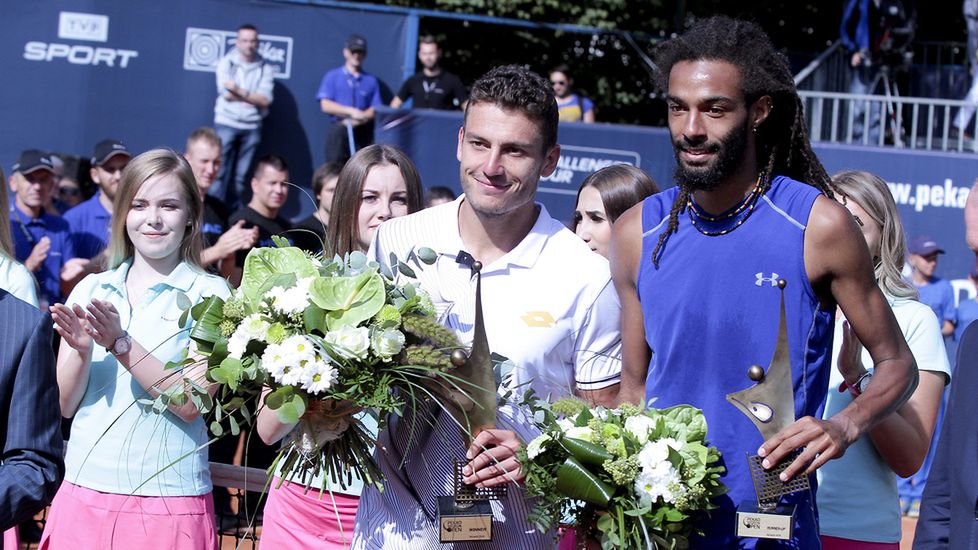 WP SportoweFakty / Asia Błasiak / Alessandro Giannessi i Dustin Brown, triumfator i finalista Pekao Szczecin Open 2016