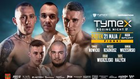 Boks. Tymex Boxing Night 17. Piąta obrona pasa Wrzesińskiego. Debiut Halycza