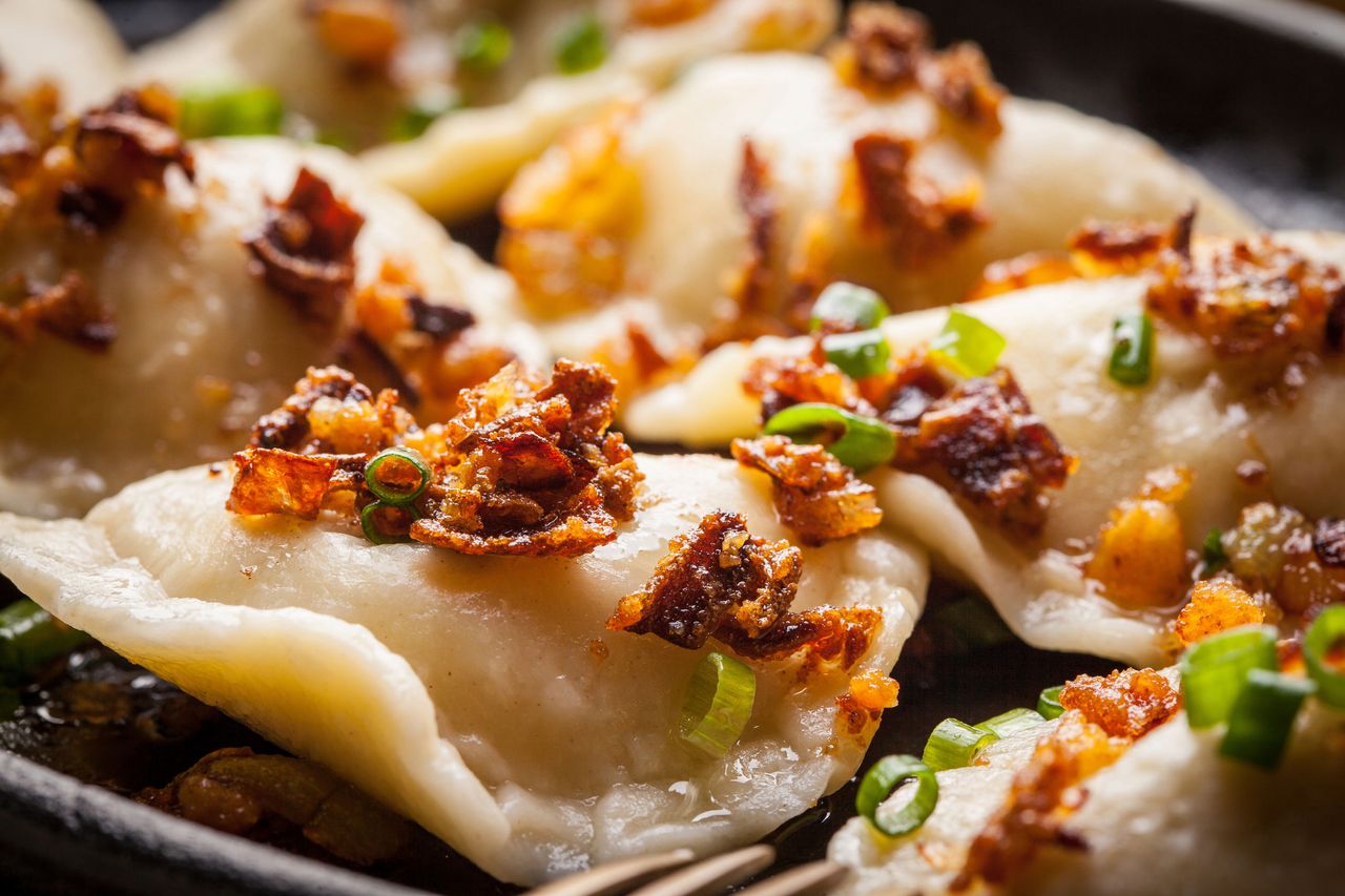 Pierogi z gęsi z nutą pomarańczy i rozmarynu