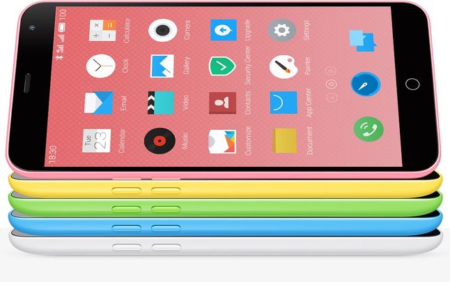 Wygląd M1 nieodparcie kojarzy się z iPhone 5c, producent zadbał nawet o to, by odcienie kolorystyczne były jak najbardziej zbliżone do pierwowzoru.