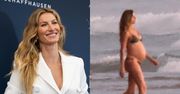 Odziana w bikini Gisele Bundchen odsłania ciążowe kształty na plaży w Costa Rica
