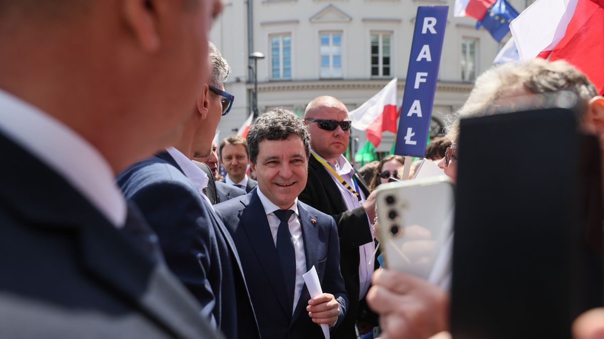 Nicusor Dan na marszu Rafała Trzaskowskiego