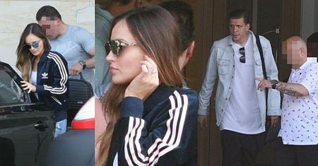 Marina i Szczęsny wychodzą z hotelu w Sopocie (ZDJĘCIA)