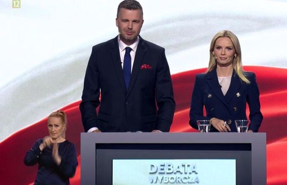 Skargi do KRRiT na debatę w TVP. Dotyczą pytań i zachowania Rachonia