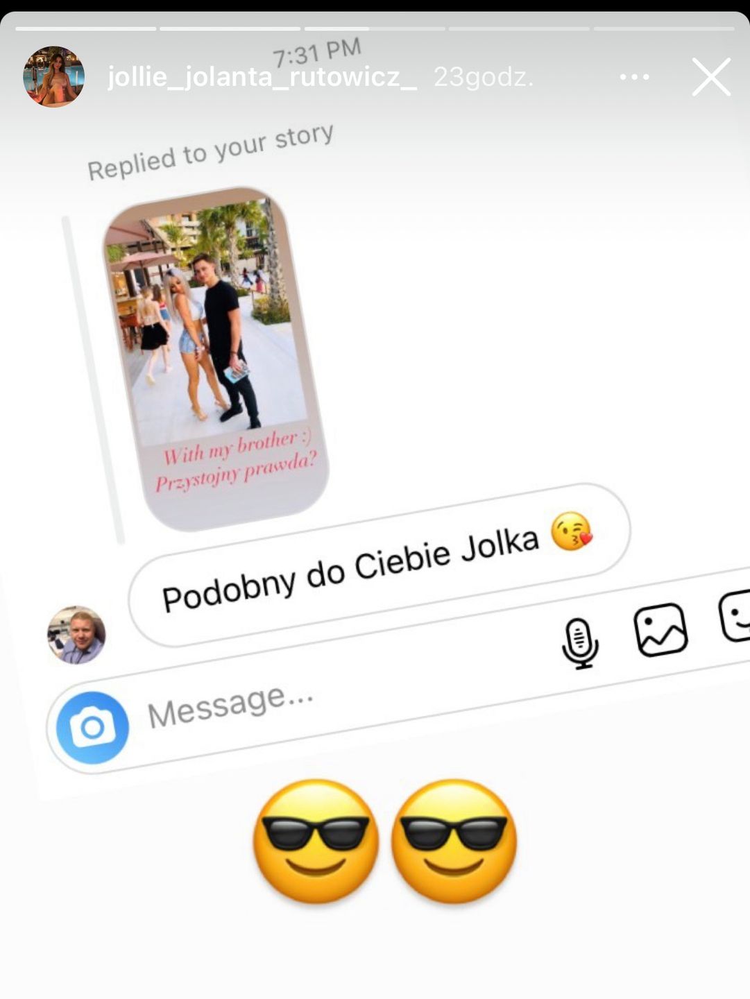 Jola Rutowicz z bratem