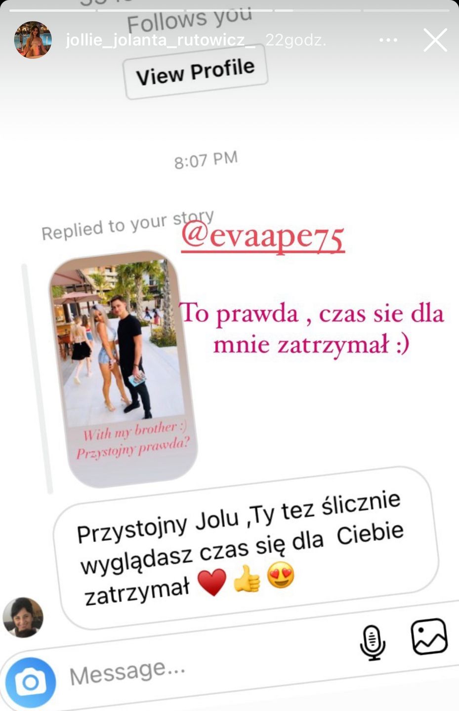 Jola Rutowicz z bratem