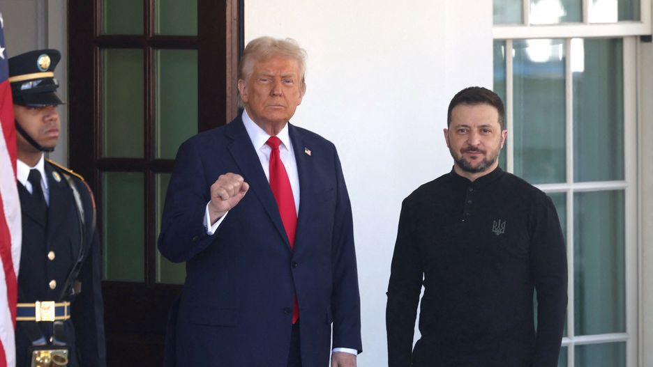 Temporary
US President Donald Trump greets Ukraine's President Volodymyr Zelensky as he arrives at the White House in Washington, DC, February 28, 2025. (Photo by Tierney L CROSS / AFP)
TIERNEY L CROSS