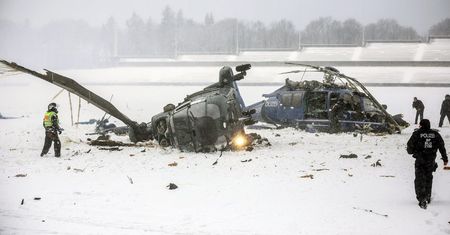 Zderzenie policyjnych śmigłowców. Pilot nie żyje
