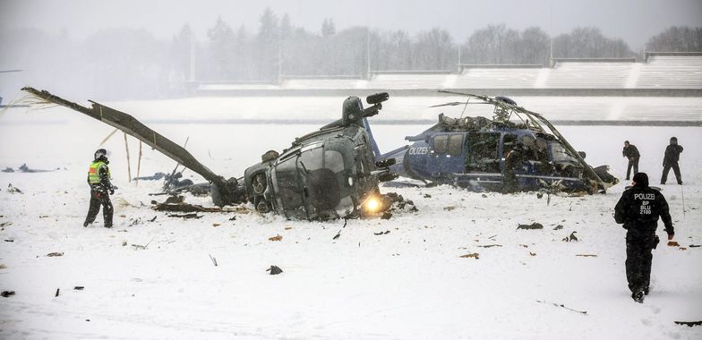 Zderzenie policyjnych śmigłowców. Pilot nie żyje