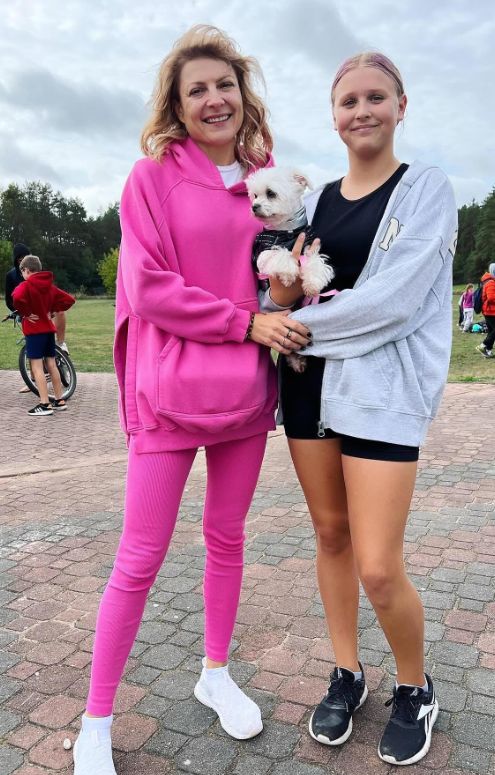 Magdalena Narożna z córką