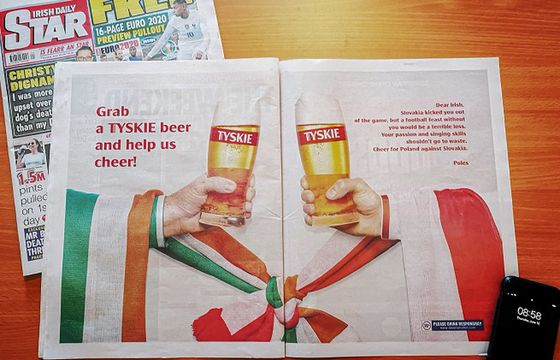 Tyskie namawia Irlandczyków do kibicowania Polakom na Euro 2020