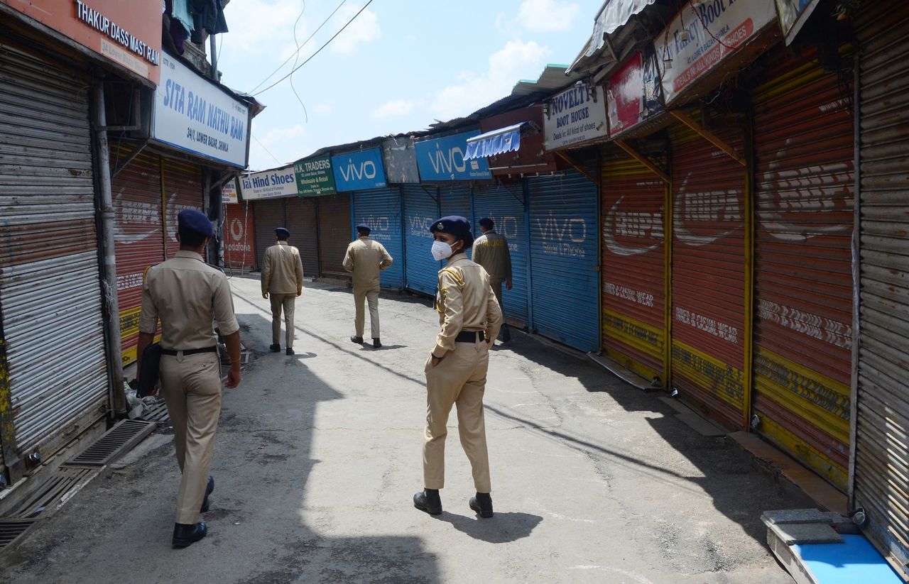 Police in the Indian district of Himachal Pradesh.