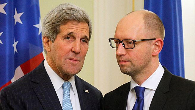 John Kerry i Arsenij Jaceniuk