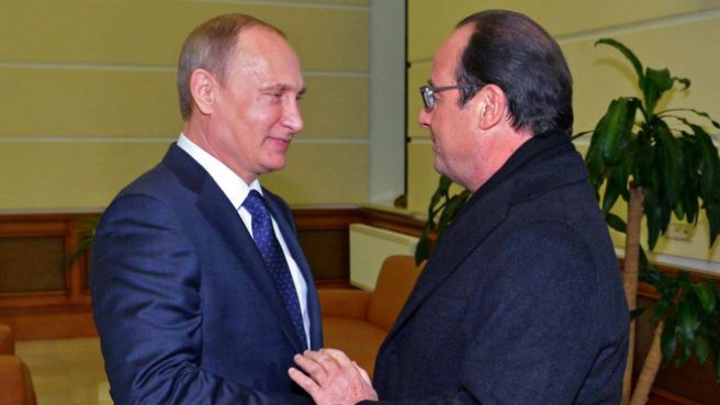 Spotkanie Władimira Putina z Francois Hollandem