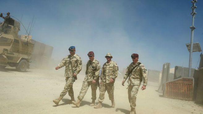 Polscy żołnierze w bazie w Ghazni